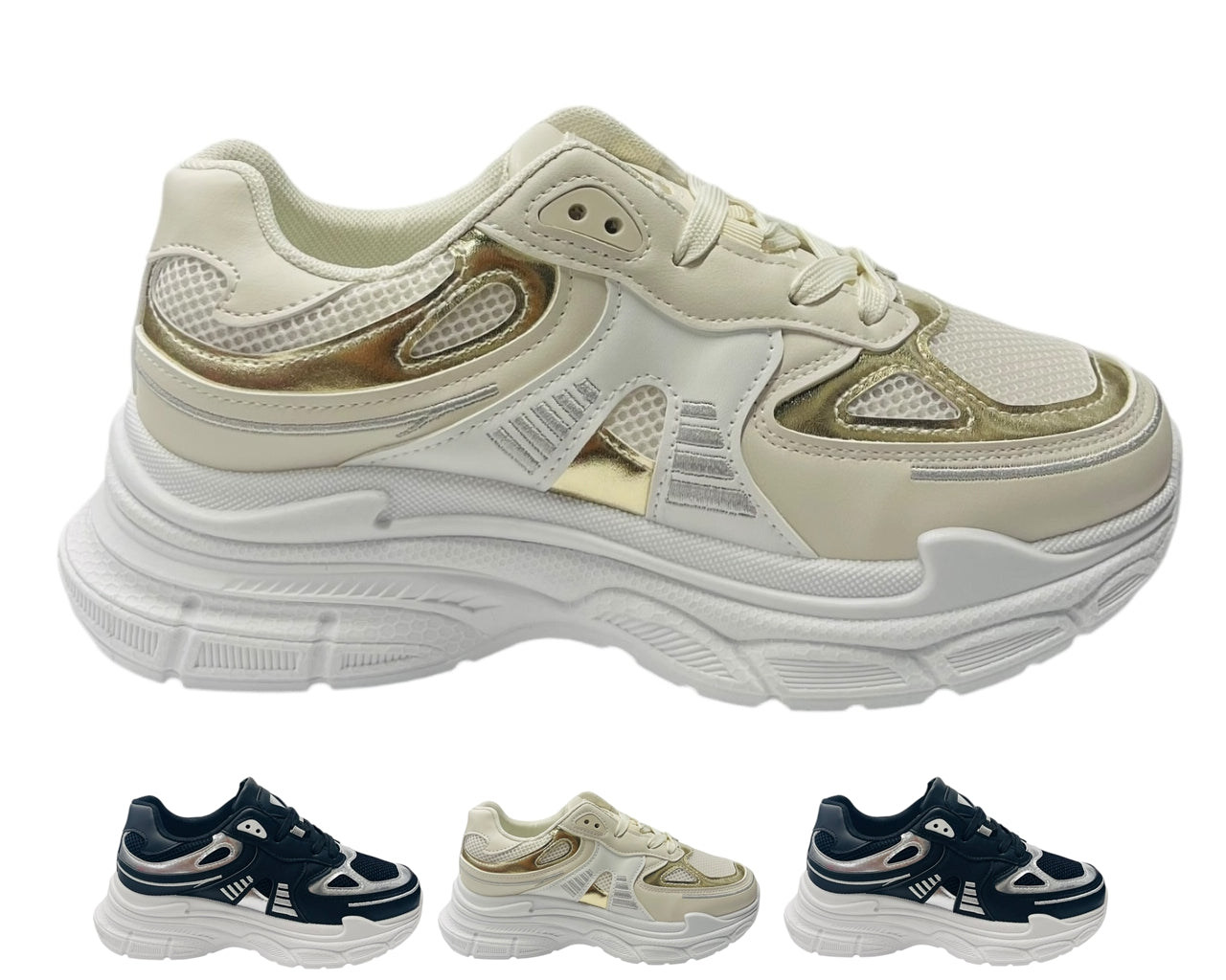 Chunky Sole Lace Up Trainers