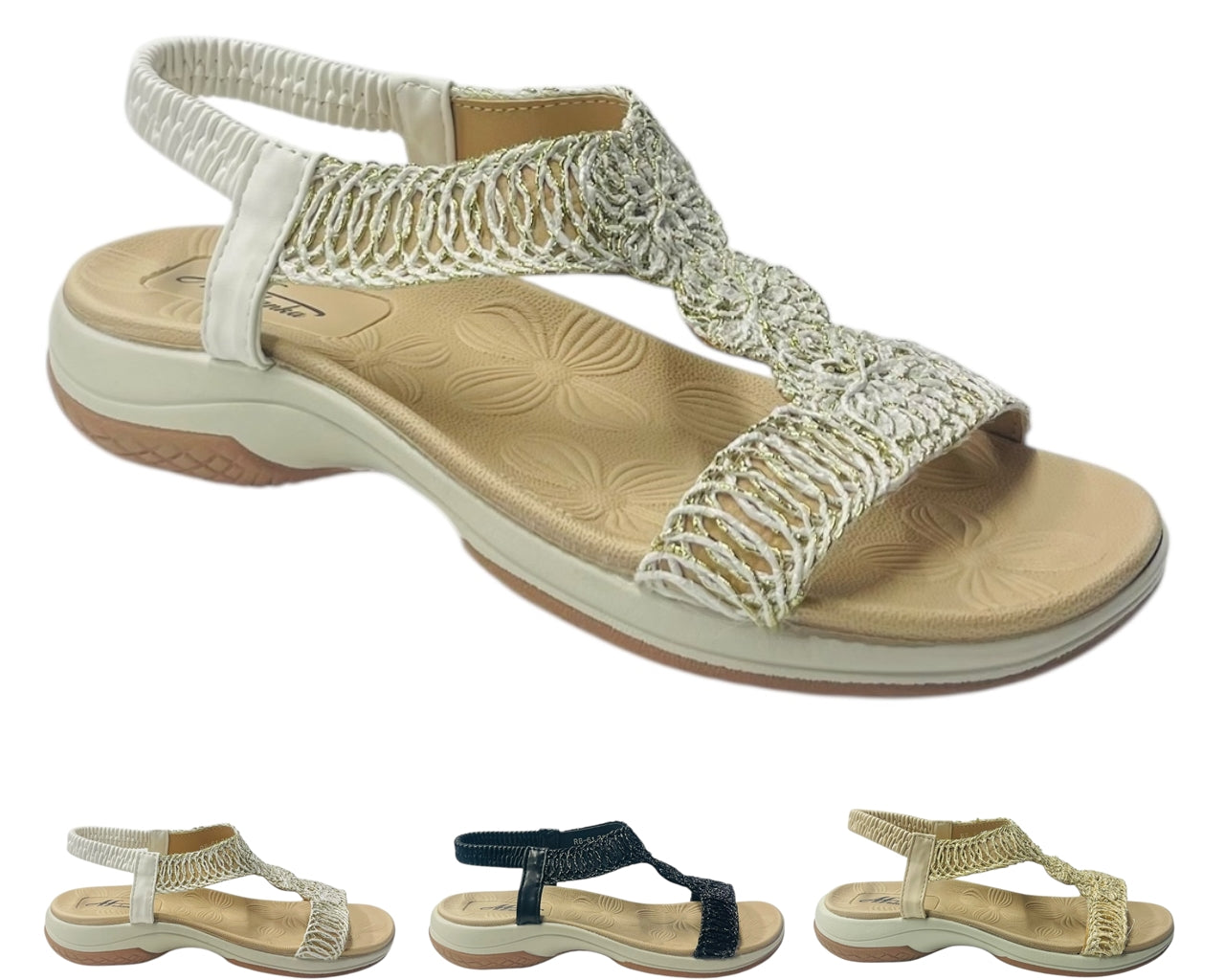 Elastic Ankle Strap Comfy Sandals