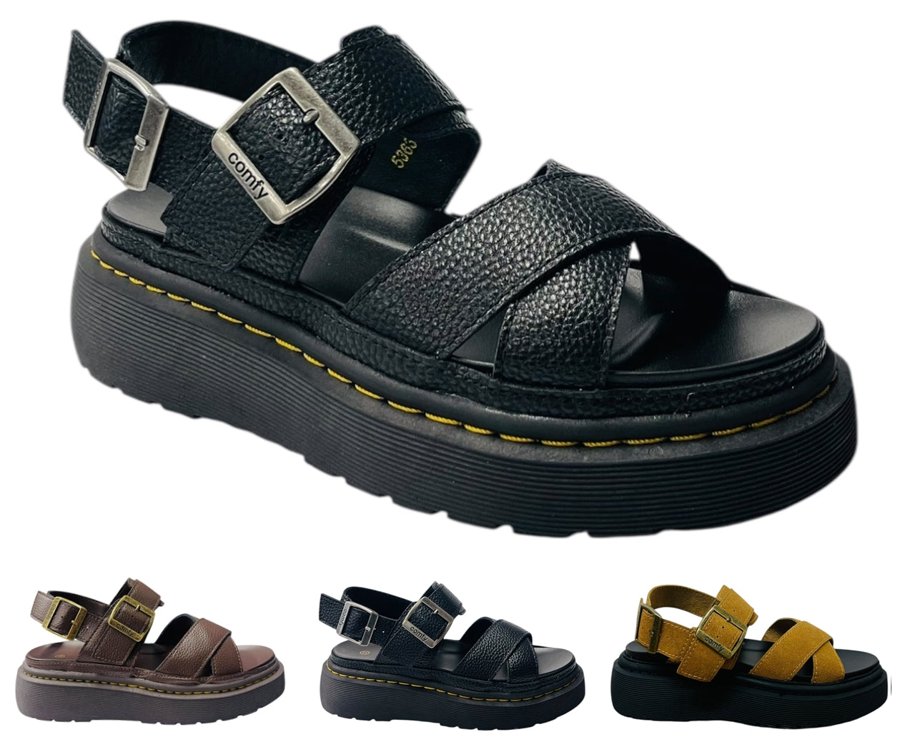 Ankle Strap Padded Chunky Sole Sandals
