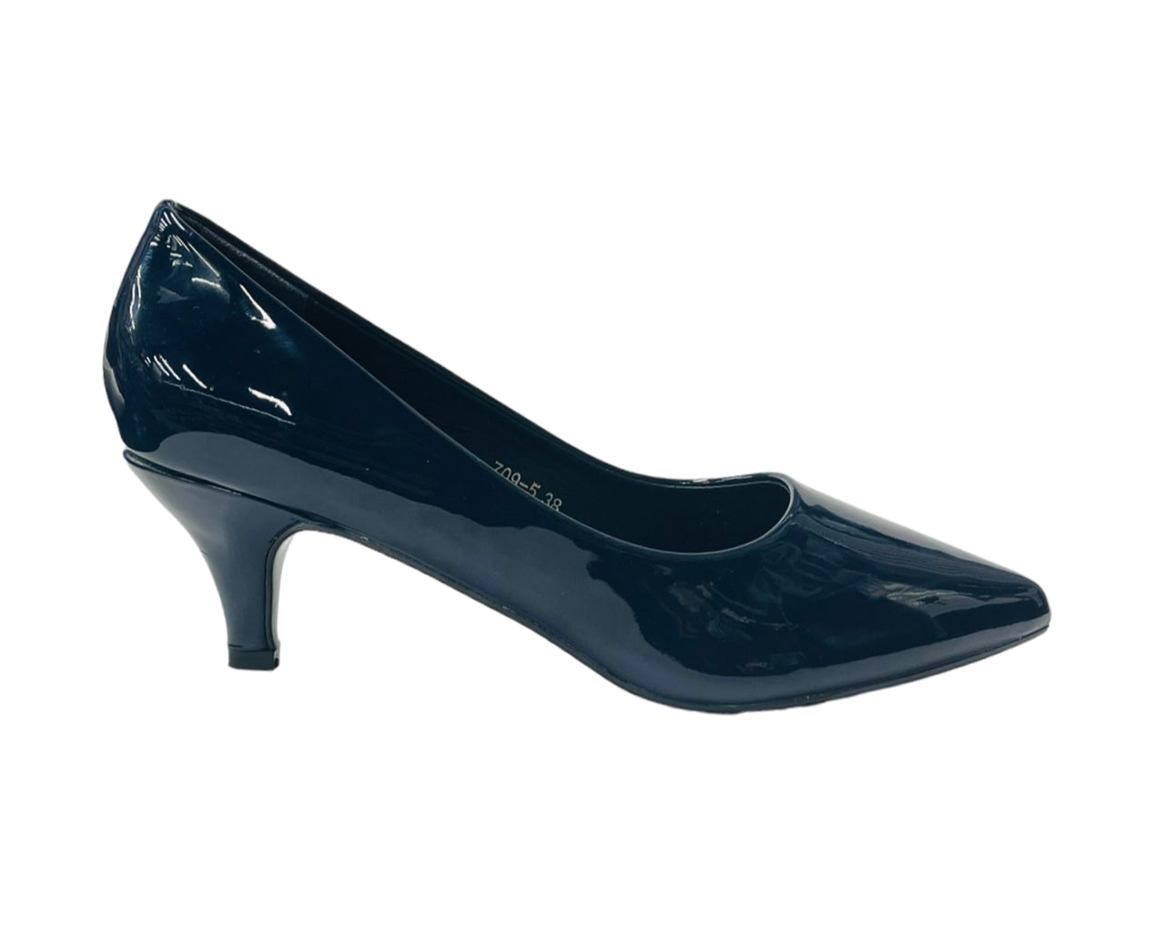 Stiletto Heel Faux Patent Leather Court Shoes
