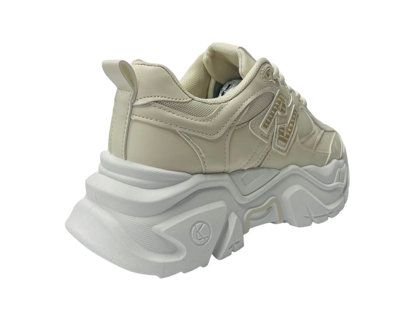 Faux Leather Chunky Sole Lace Up Trainers