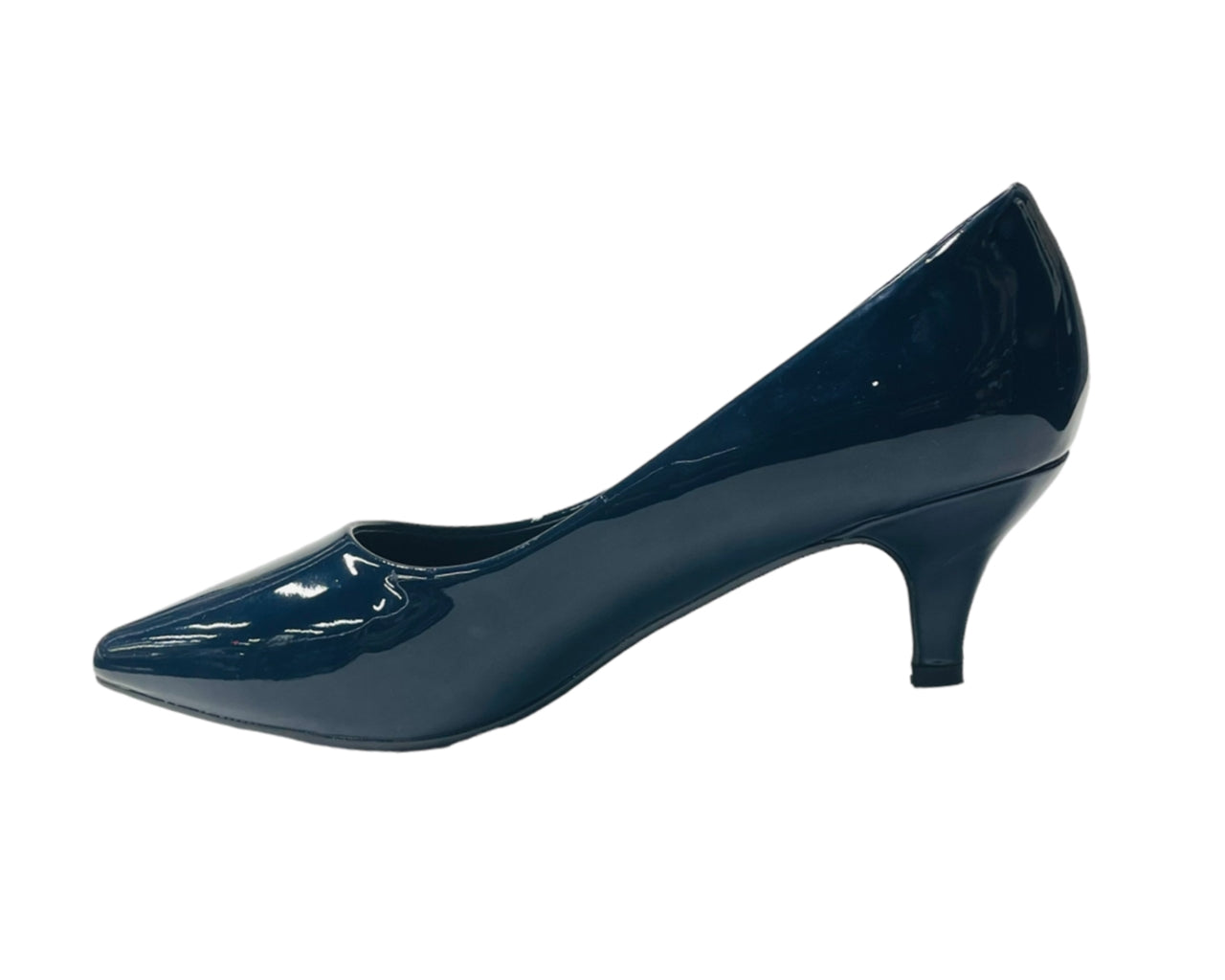 Stiletto Heel Faux Patent Leather Court Shoes