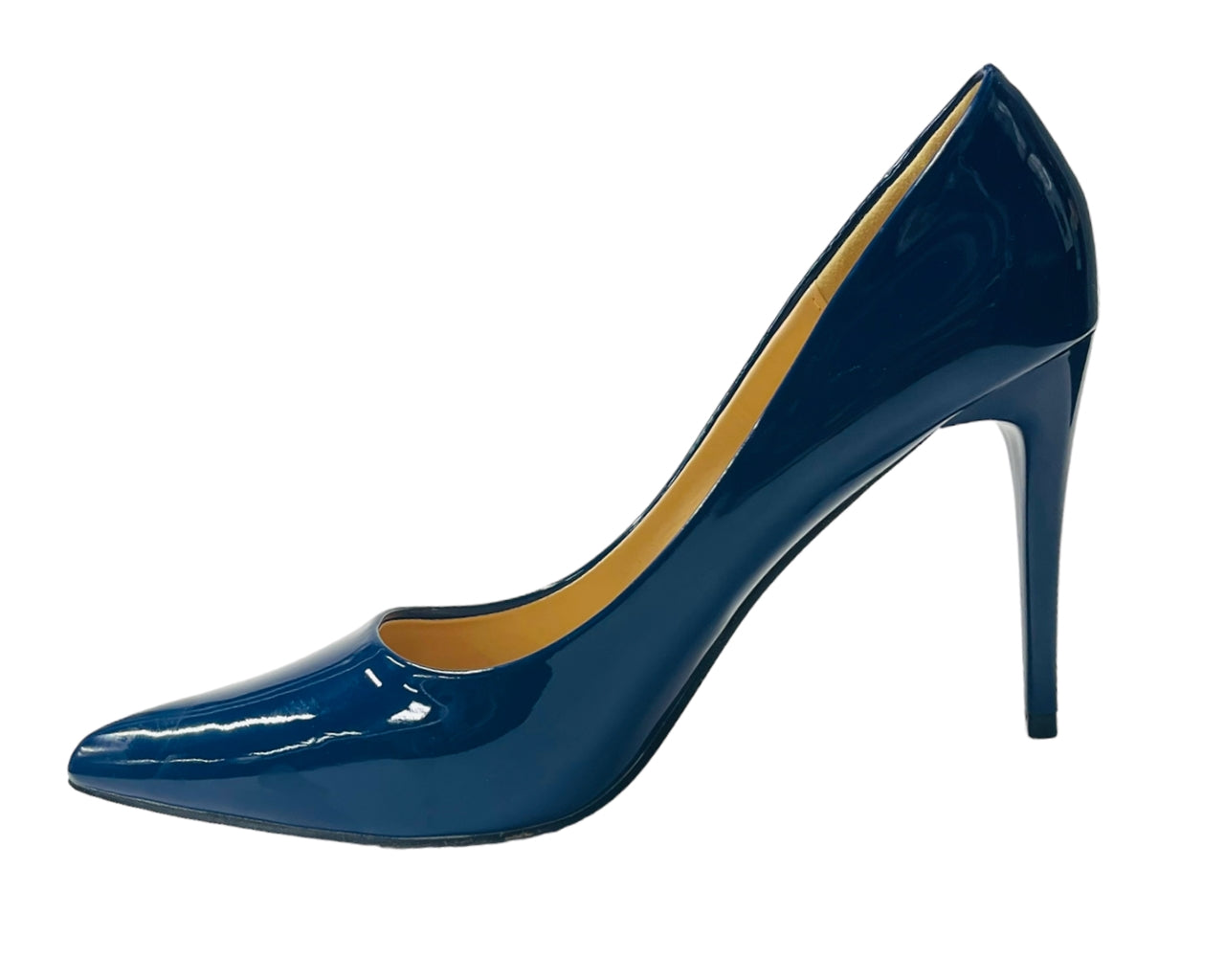 Faux Patent Leather High Stiletto Heel Court Shoes