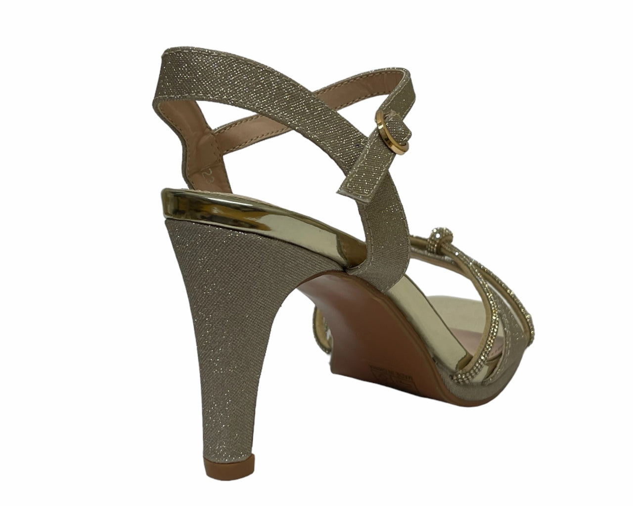 Glitter Ankle Strap Stiletto Heel Shoes