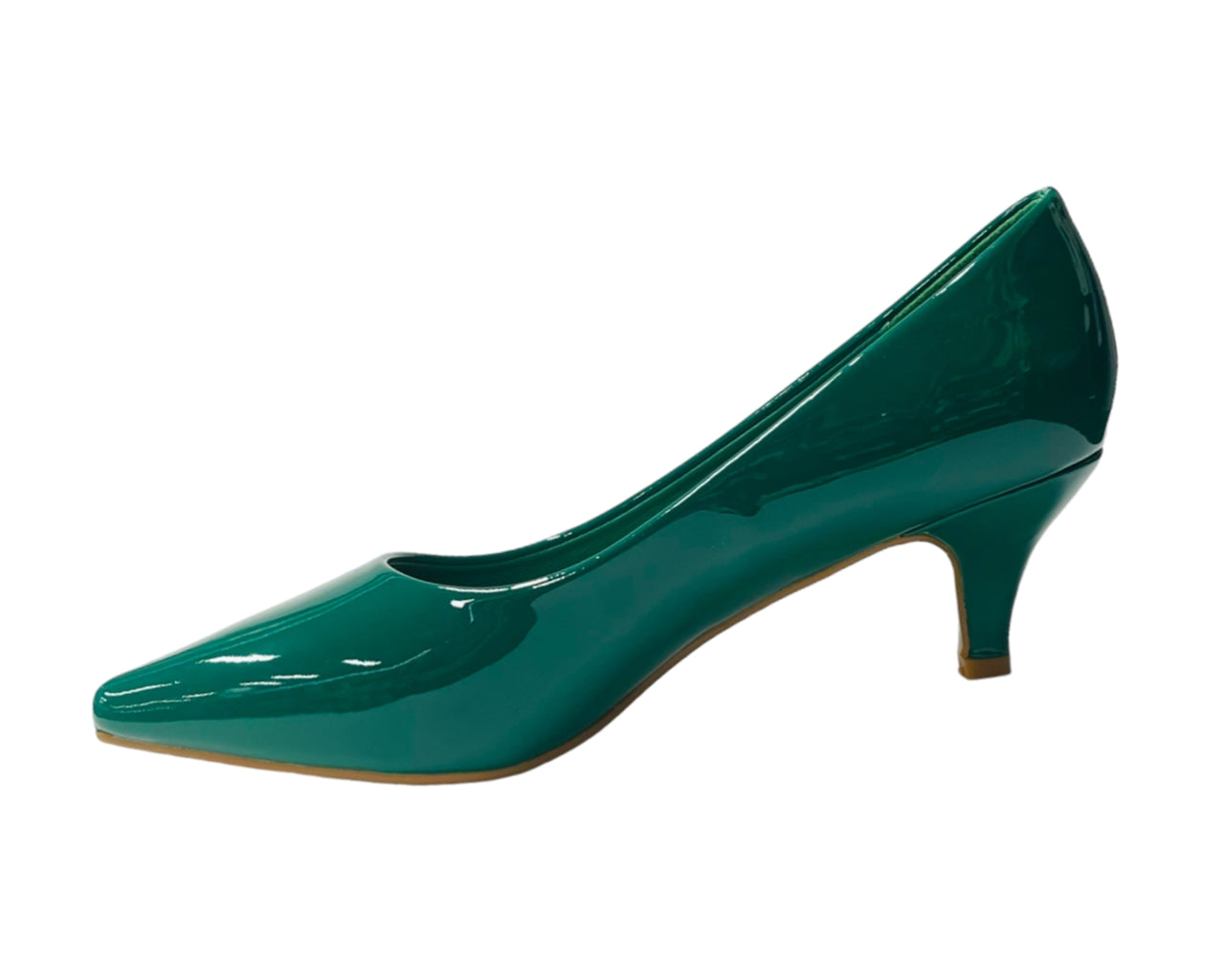 Stiletto Heel Faux Patent Leather Court Shoes