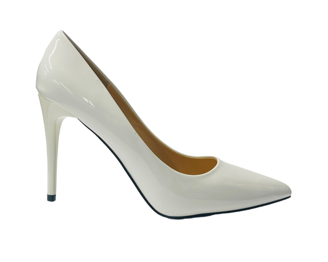 Faux Patent Leather High Stiletto Heel Court Shoes
