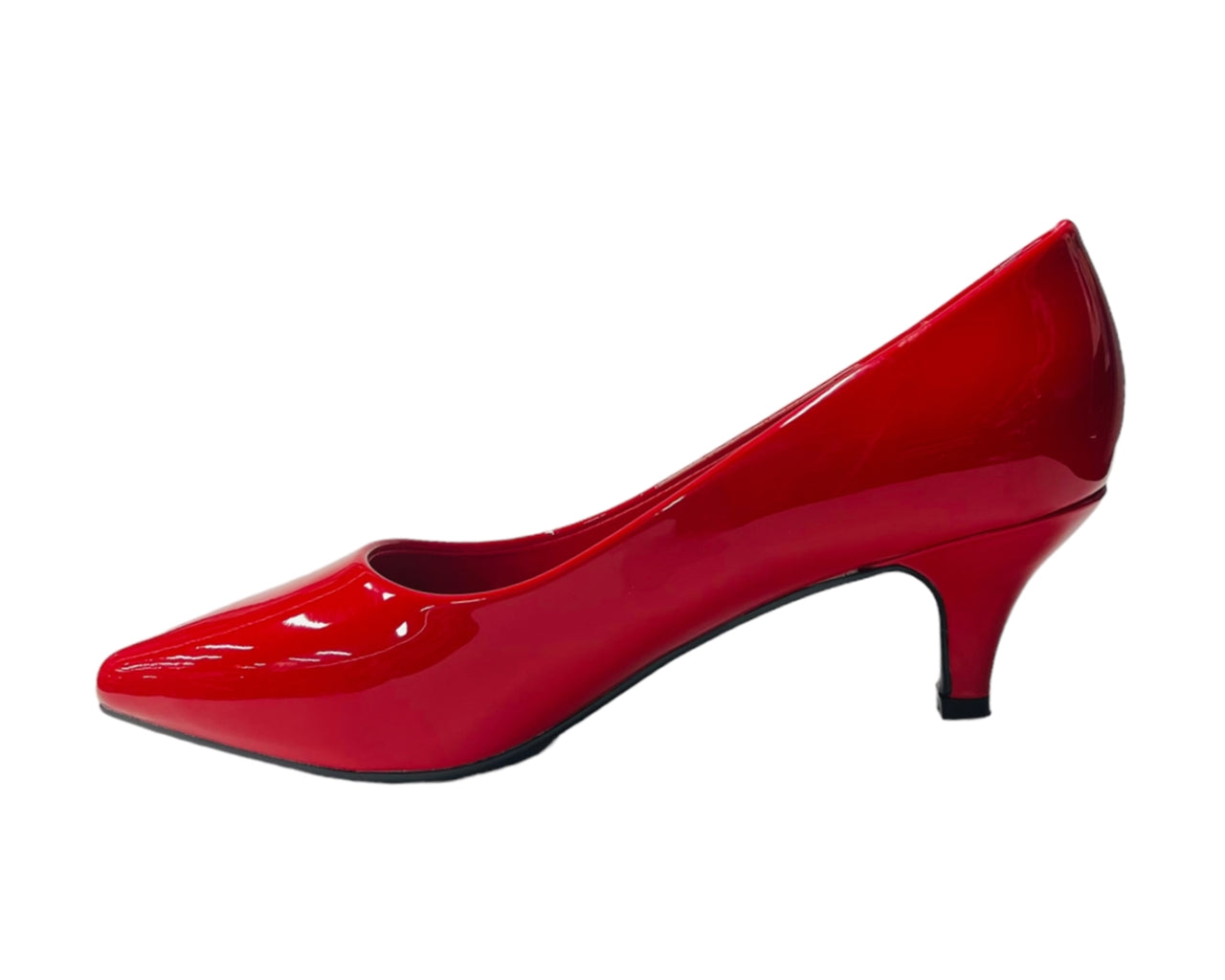 Stiletto Heel Faux Patent Leather Court Shoes