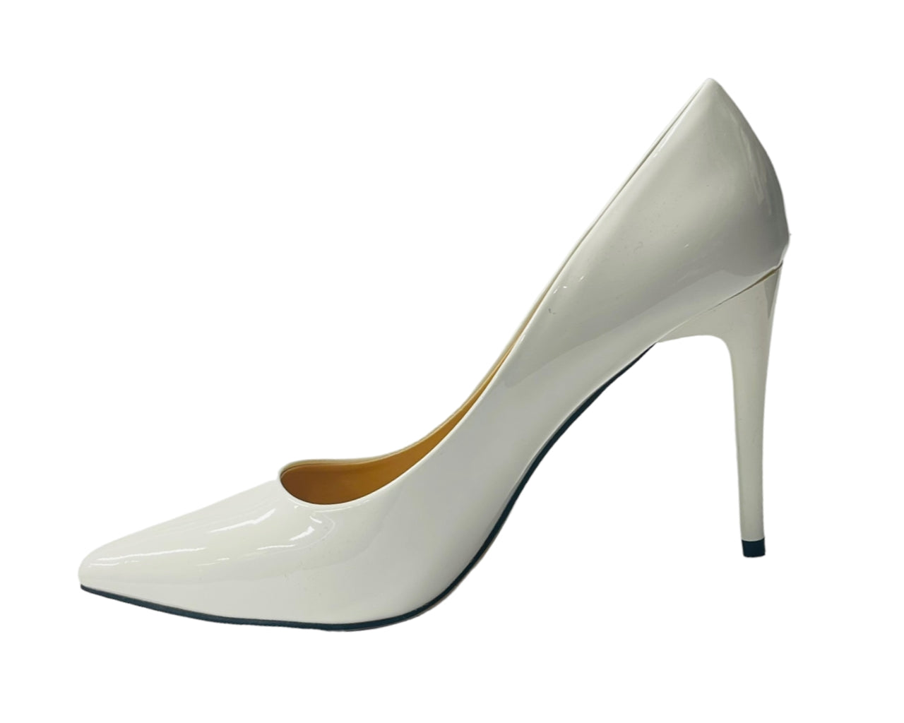 Faux Patent Leather High Stiletto Heel Court Shoes