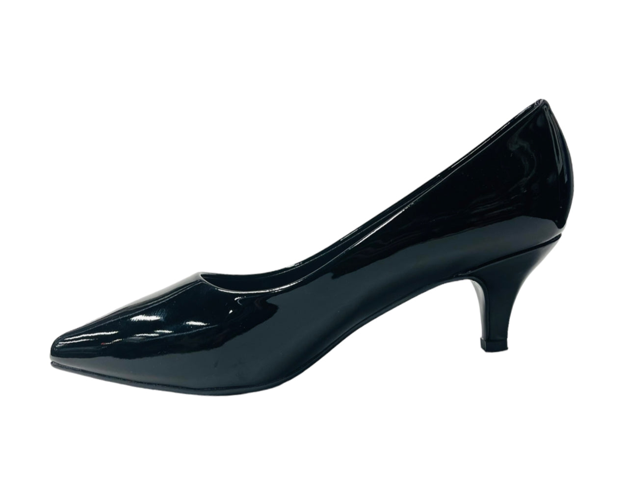 Stiletto Heel Faux Patent Leather Court Shoes