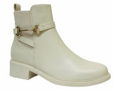 Women's Faux Leather Elasticated Gusset Ankle Boots