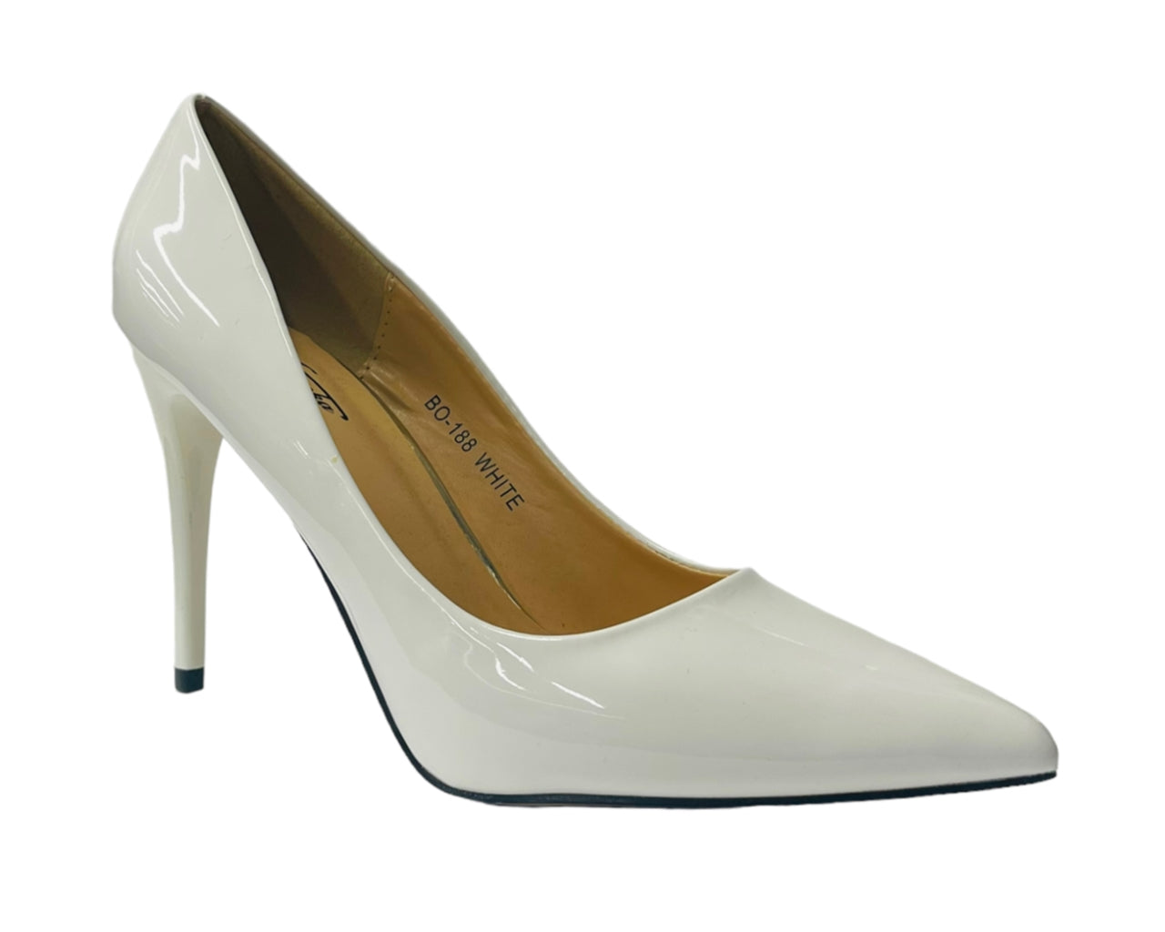 Faux Patent Leather High Stiletto Heel Court Shoes