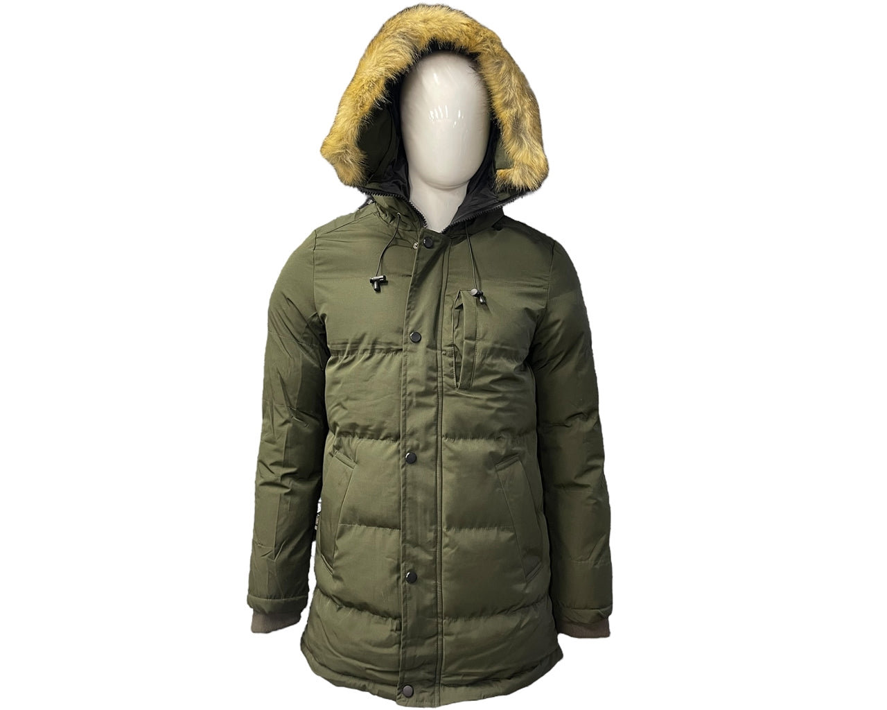 Full Zip Hooded Padded Parka Jacket