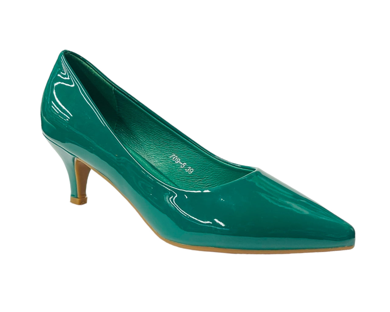 Stiletto Heel Faux Patent Leather Court Shoes