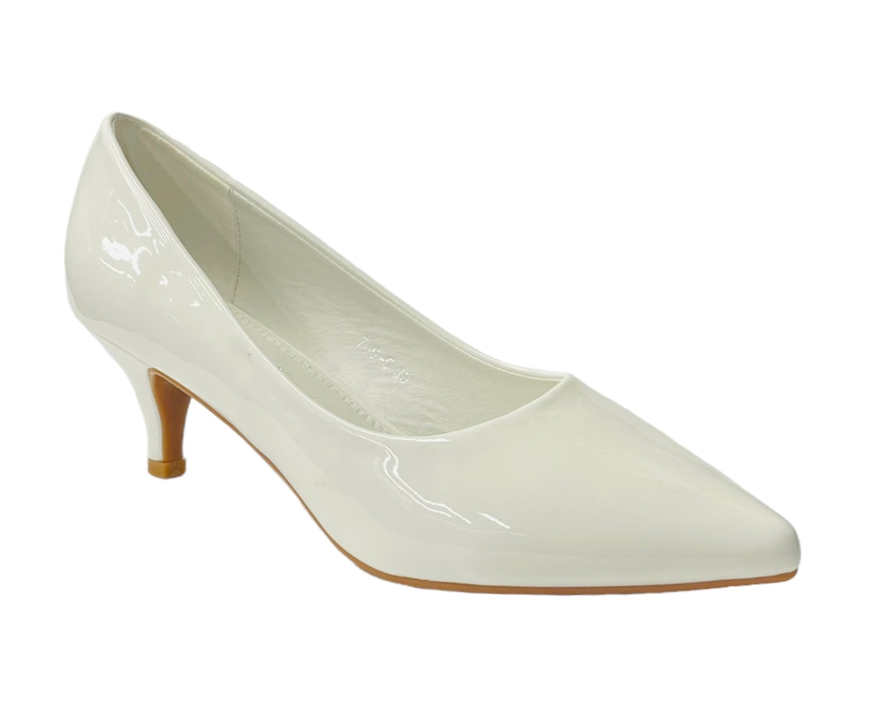 Stiletto Heel Faux Patent Leather Court Shoes