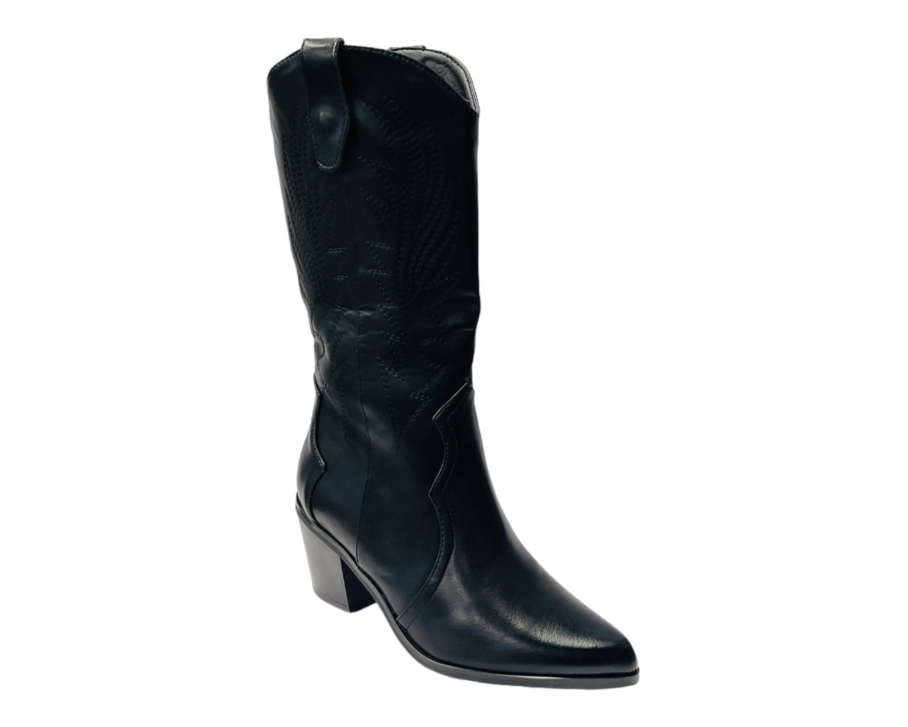 Embroidered 2 In 1 Cowboy Calf Length Boots