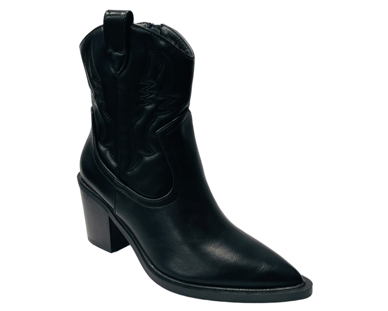 Western Cowboy Embroidered Block Heel Boots