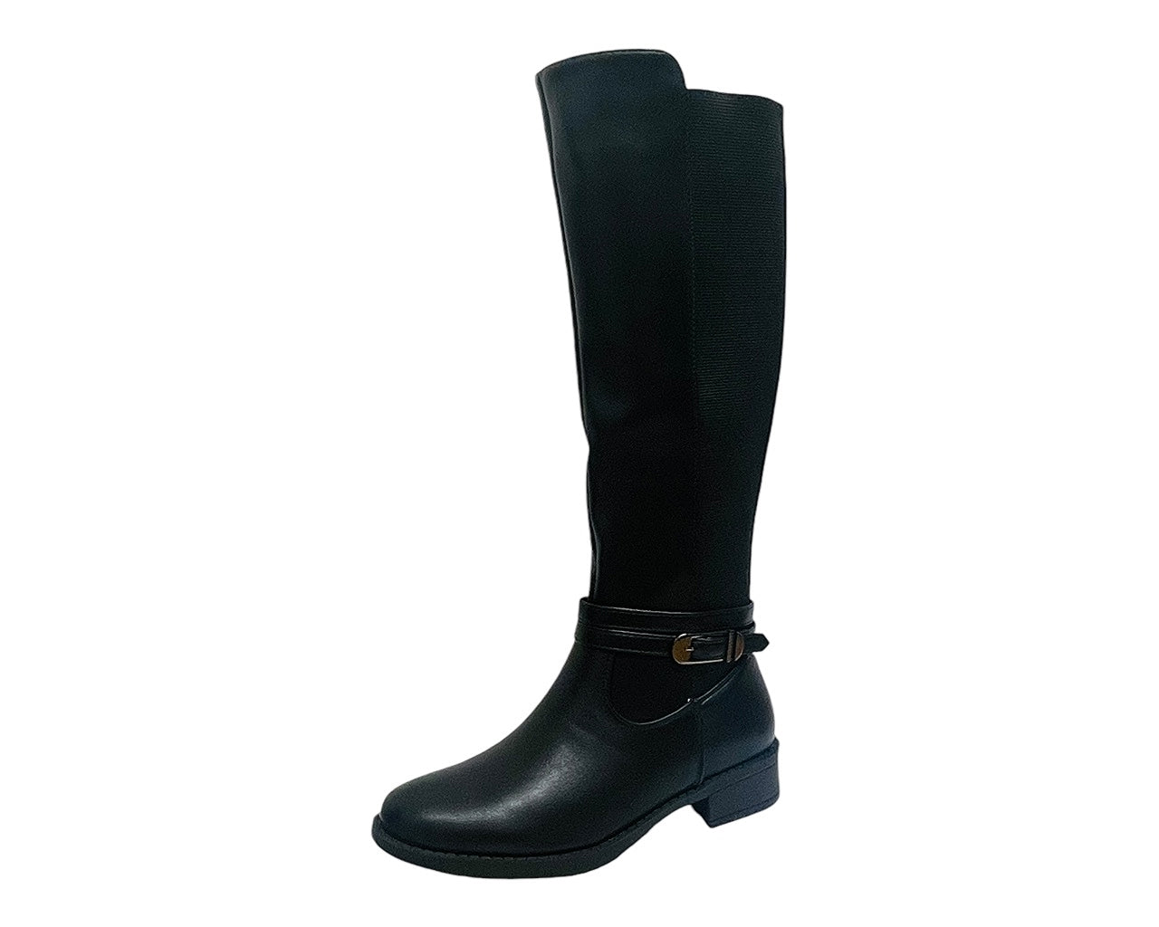 Knee High Full Zip Faux Leather Boots