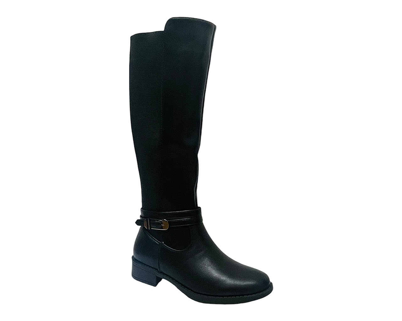 Knee High Full Zip Faux Leather Boots