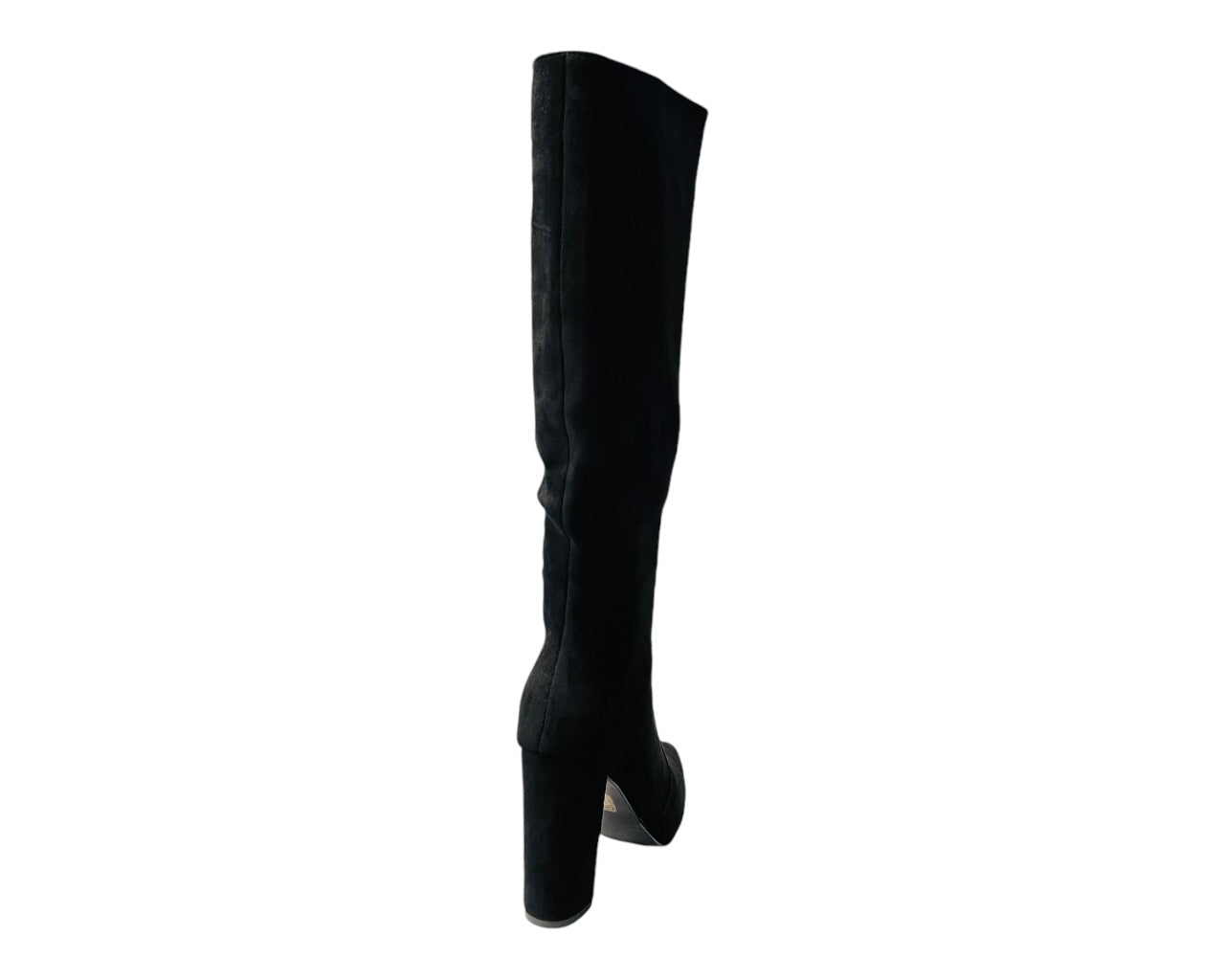 Faux Suede Block Heel Knee High Boots