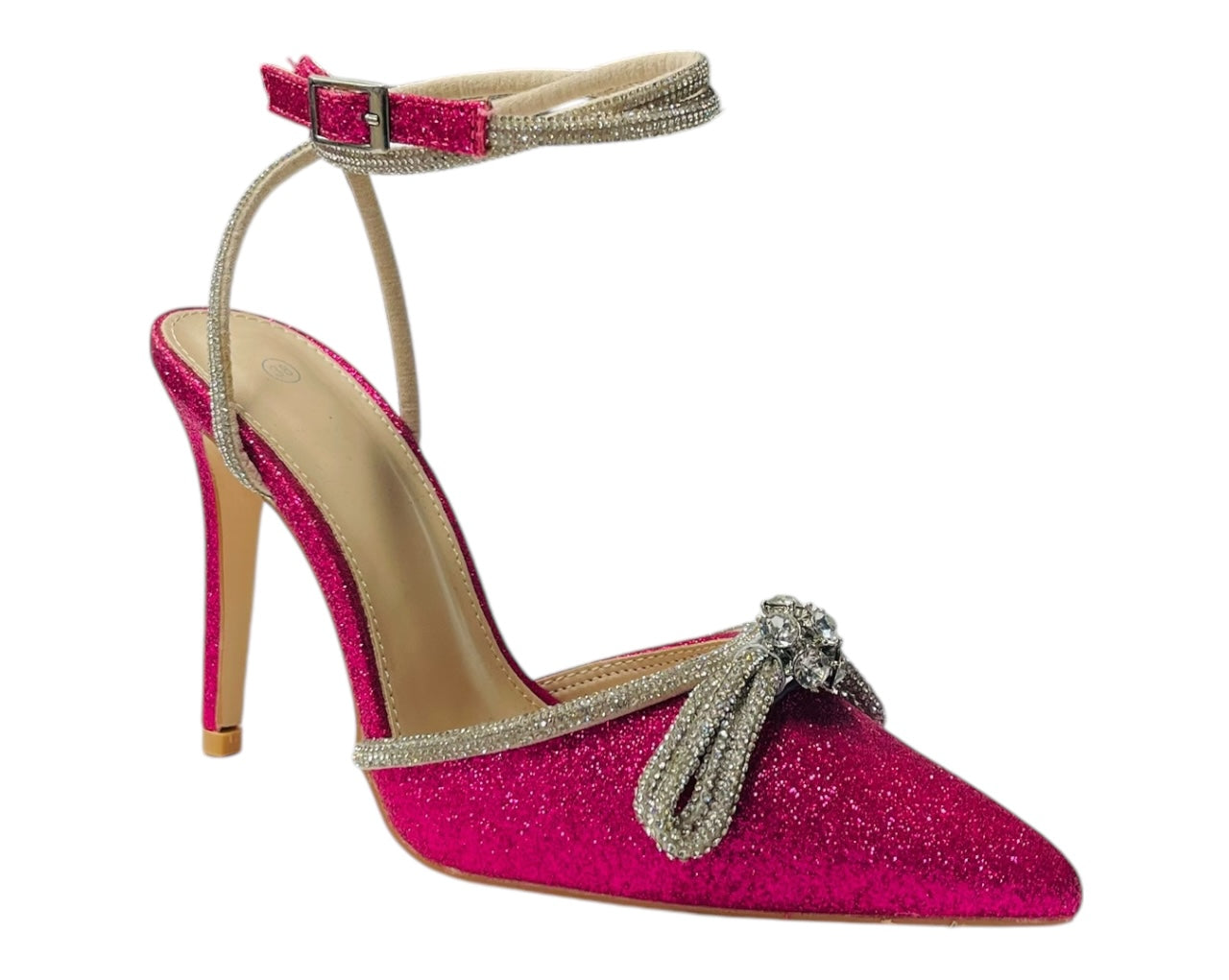 Glitter Diamante Stiletto Heel Shoes