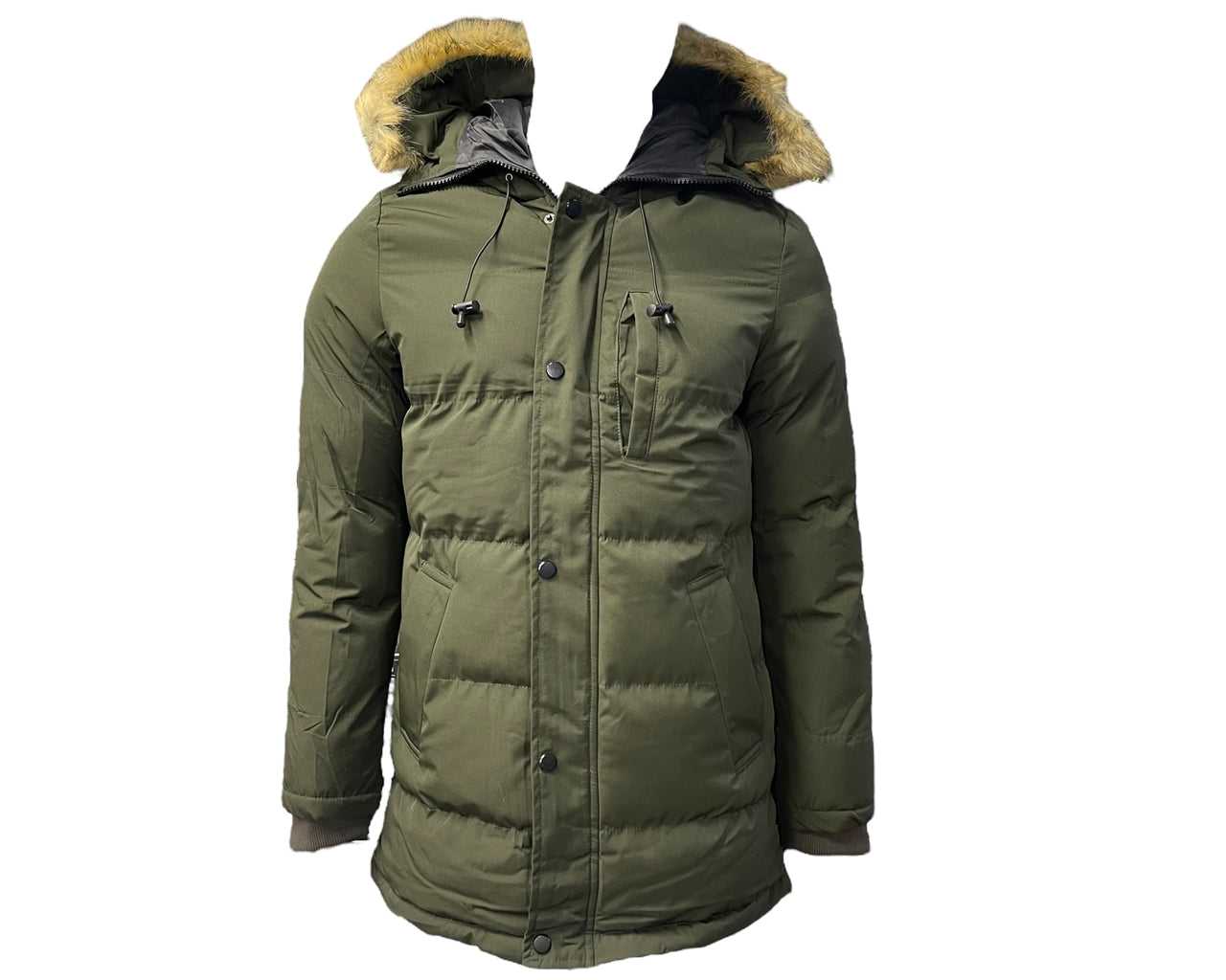 Full Zip Hooded Padded Parka Jacket