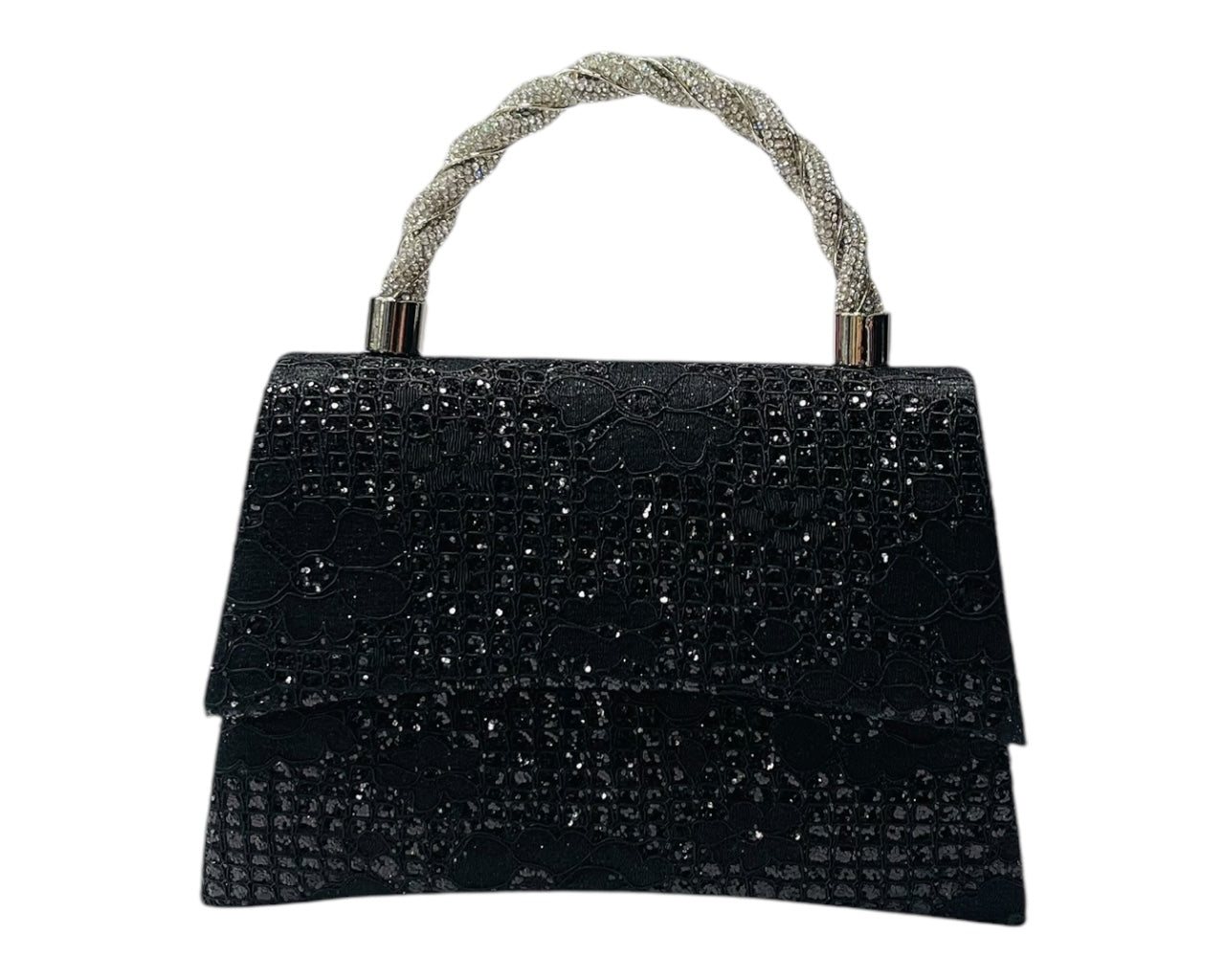 Diamante Glitter Clutch Tote Bag