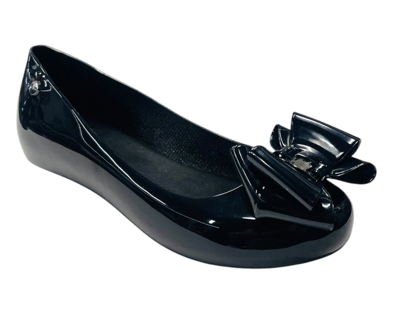 Women's Flat Bow Jelly Office School Slip On Ballerina Patent