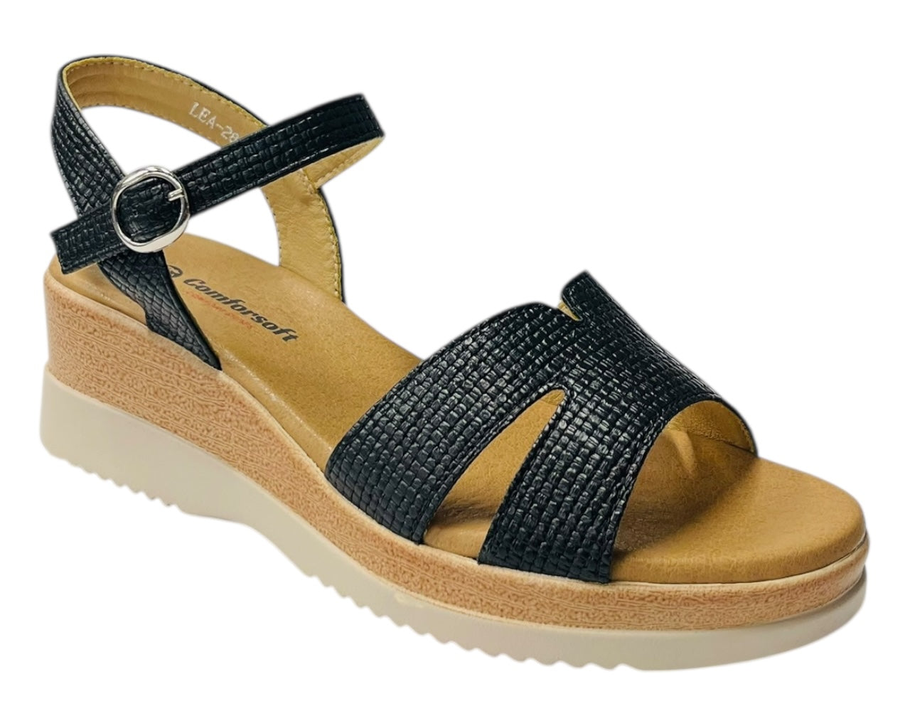 Padded Insole Ankle Strap Wedge Sandals