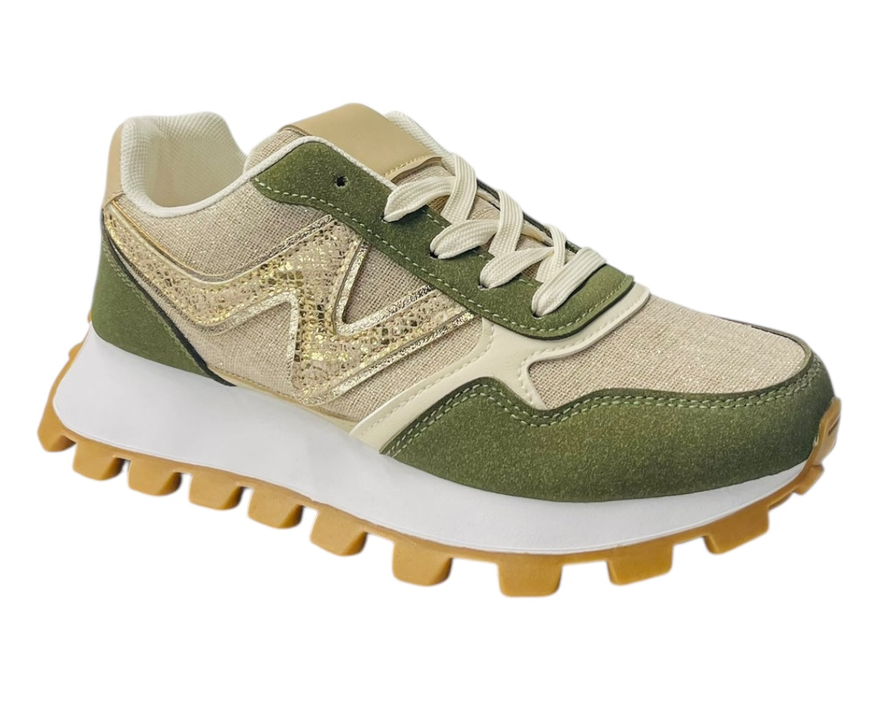 Chunky Sole Lace Up Sports Trainers