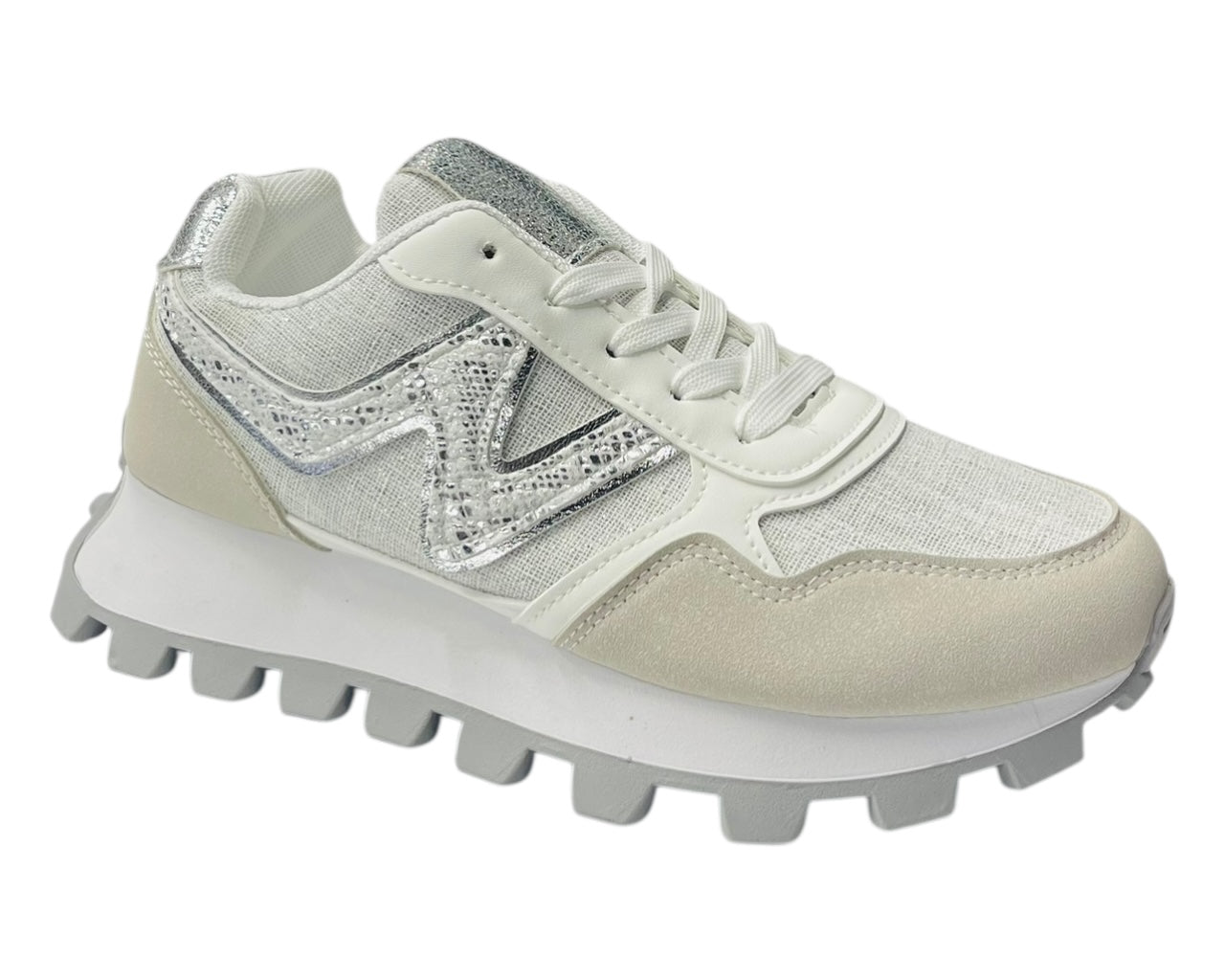 Chunky Sole Lace Up Sports Trainers