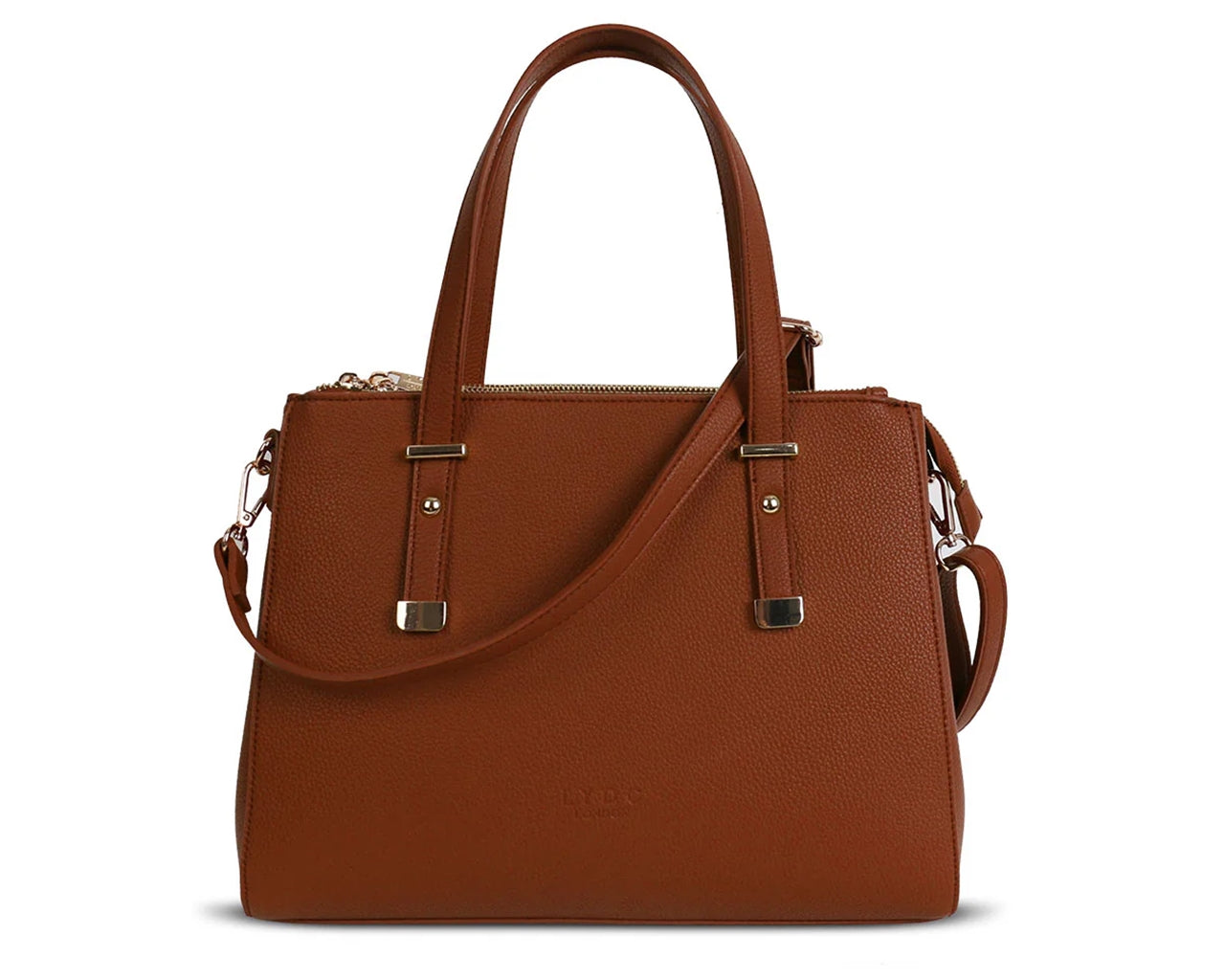 Faux Leather Top Handles Large Shoulder Bag