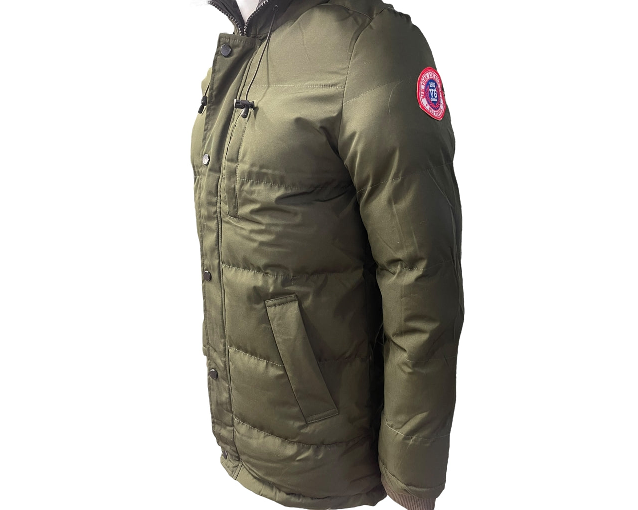 Full Zip Hooded Padded Parka Jacket