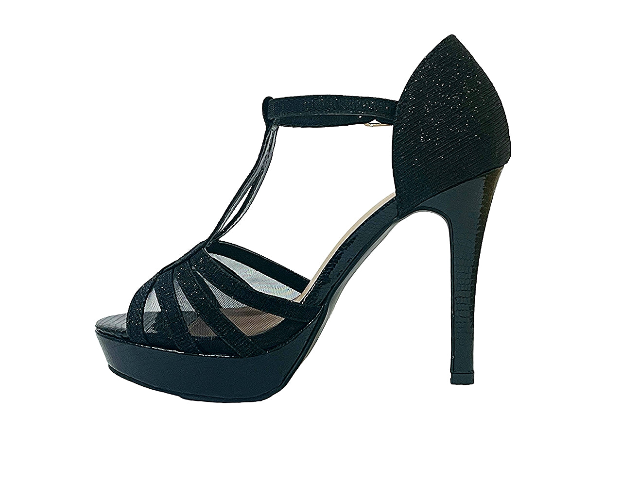 Glitter Stiletto Heel Platform Shoes