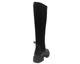 Women's Chunky Sole Knitted Knee High Boots