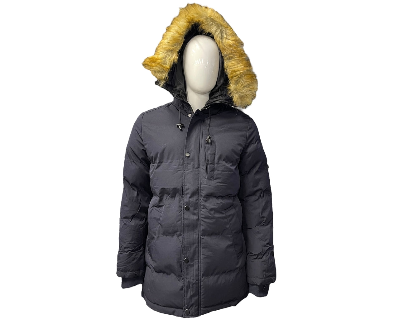 Full Zip Hooded Padded Parka Jacket