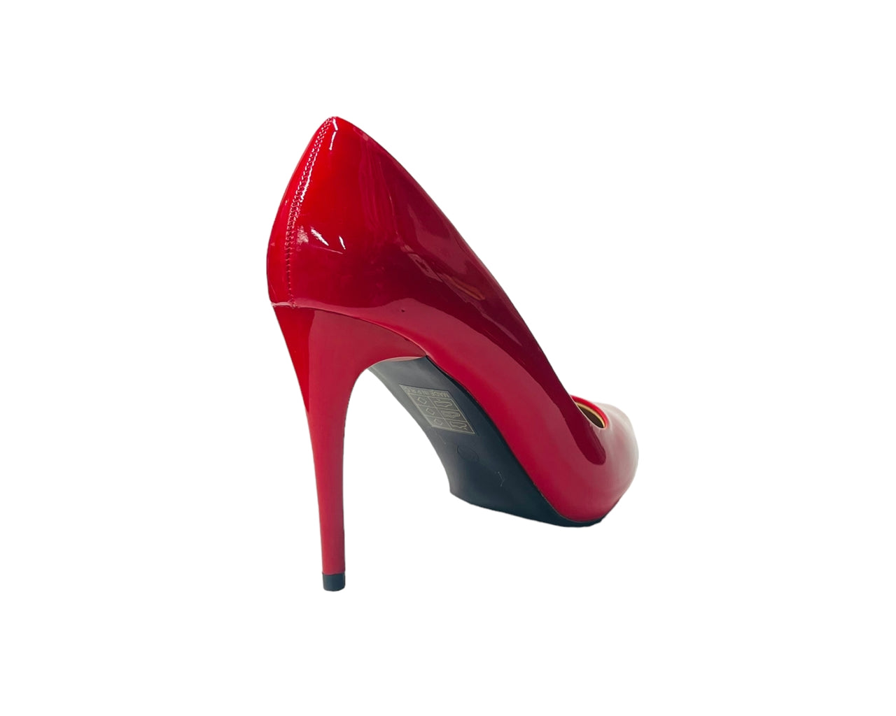 Faux Patent Leather High Stiletto Heel Court Shoes