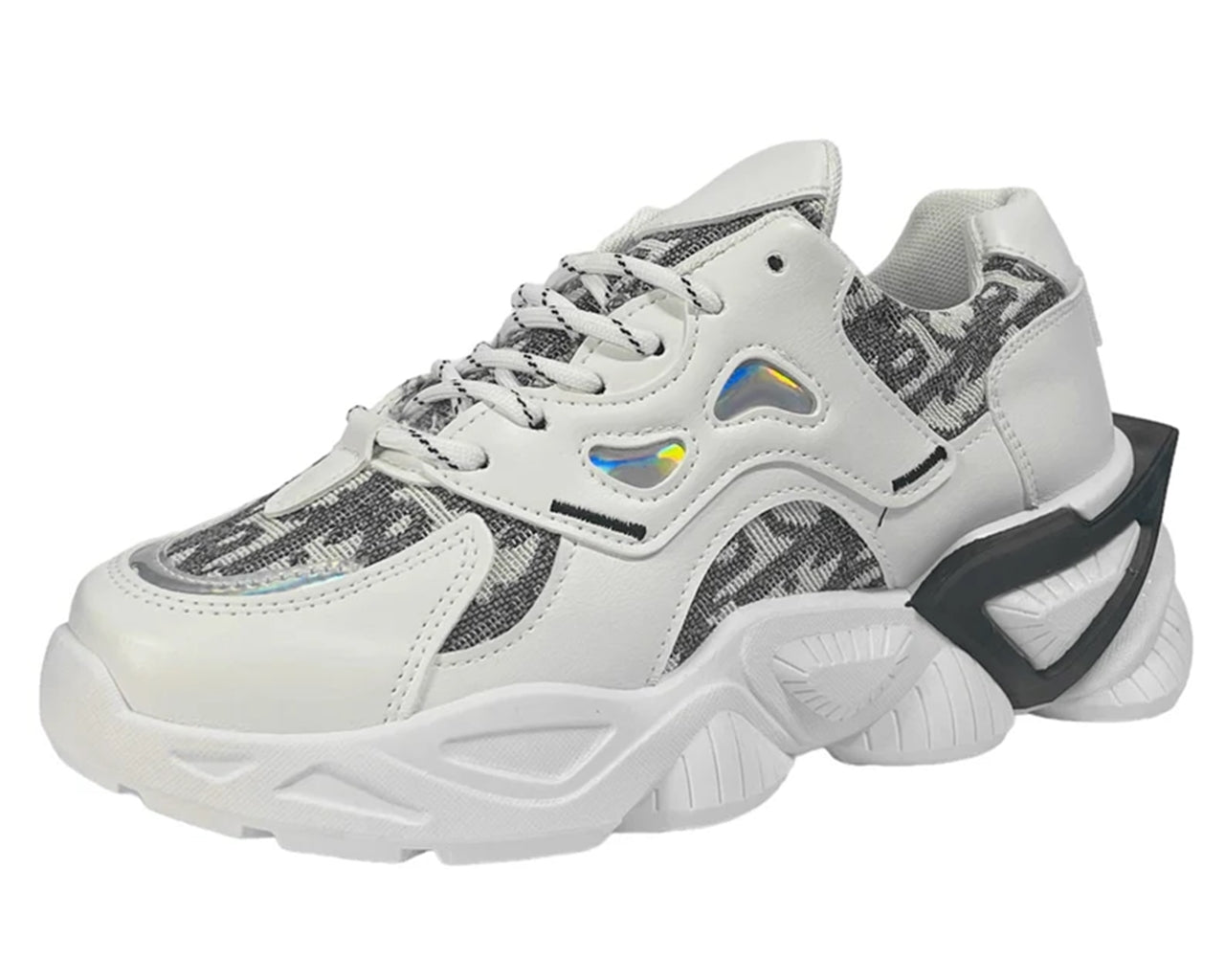 Chunky Sole Comfy Lace Up Trainers