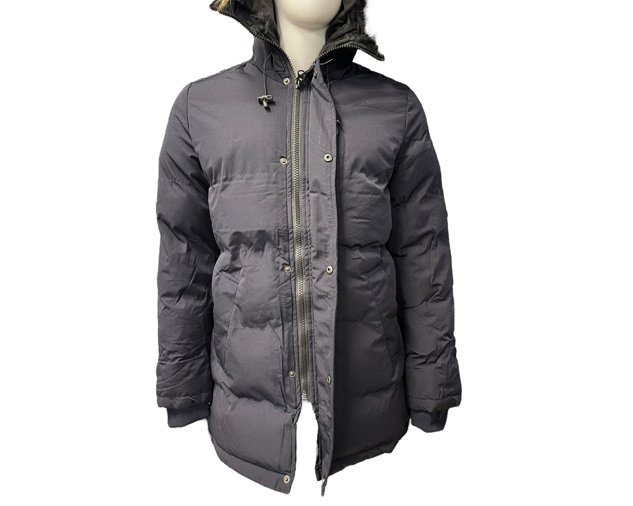 Full Zip Hooded Padded Parka Jacket