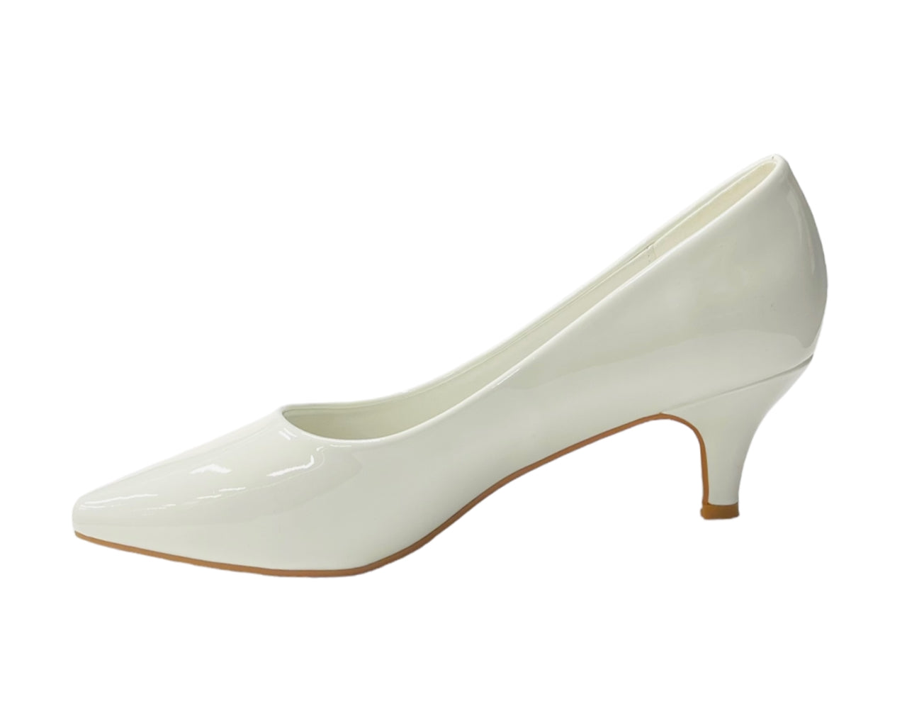 Stiletto Heel Faux Patent Leather Court Shoes