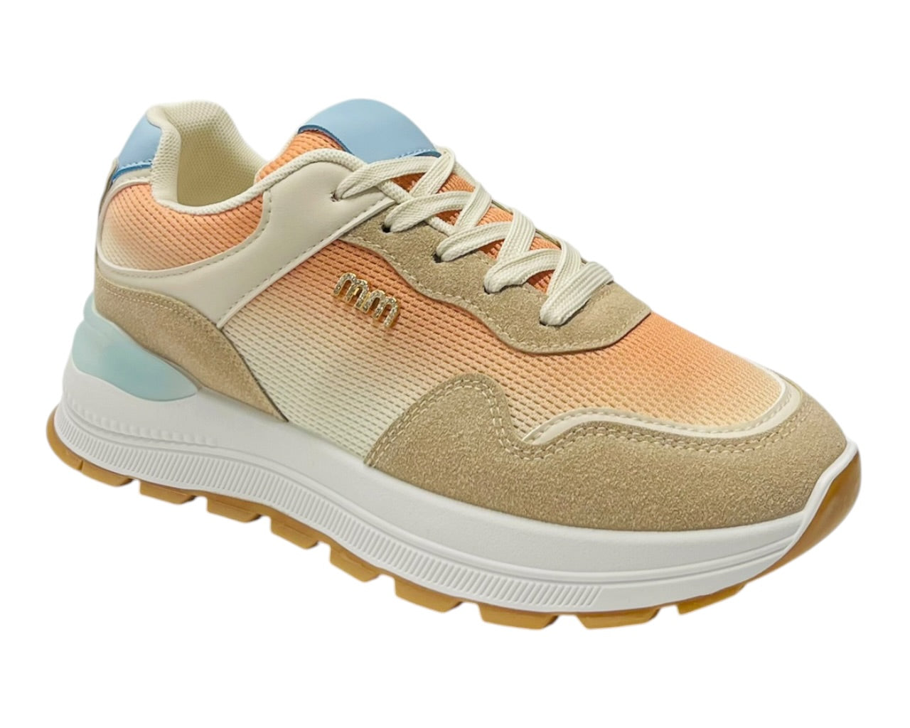 Chunky Sole Mesh Lace Up Sports Trainers