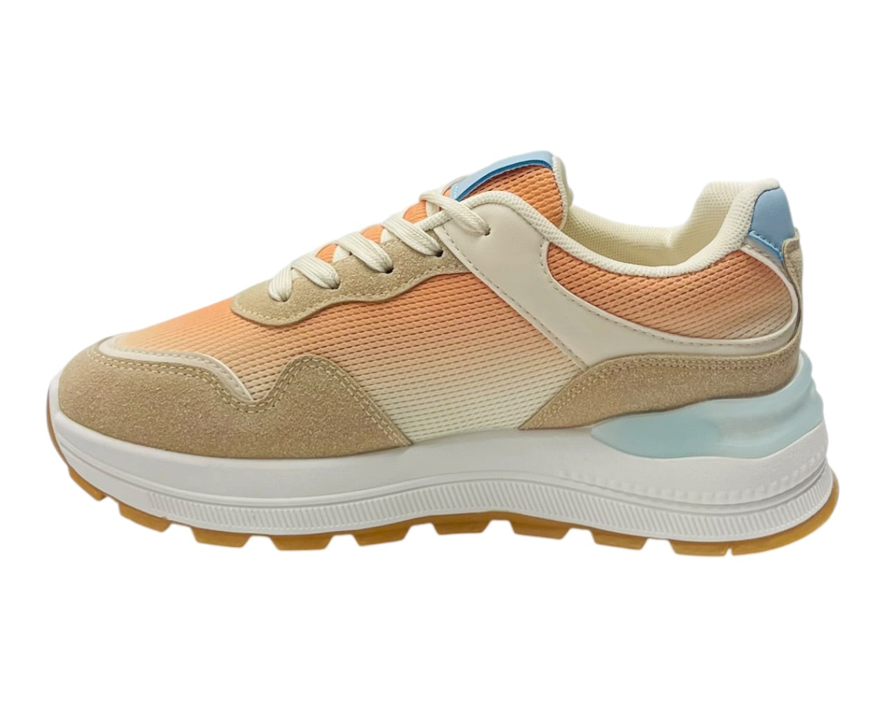 Chunky Sole Mesh Lace Up Sports Trainers
