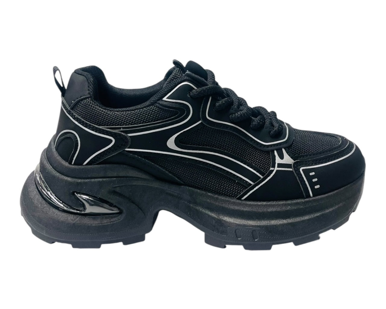 Chunky Sole Lace Up Sports Trainers