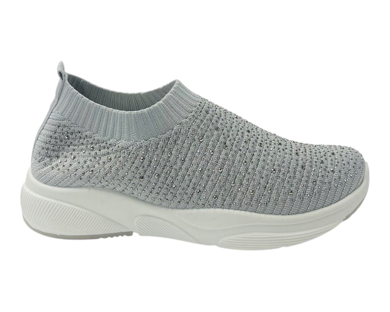 Diamante Socks Slip On Trainers