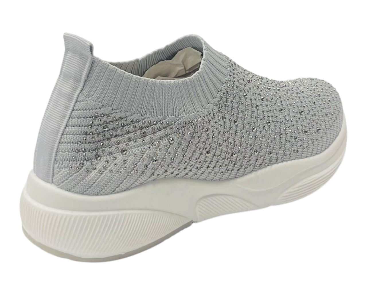 Diamante Socks Slip On Trainers
