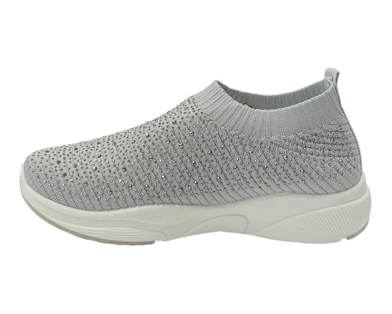 Diamante Socks Slip On Trainers