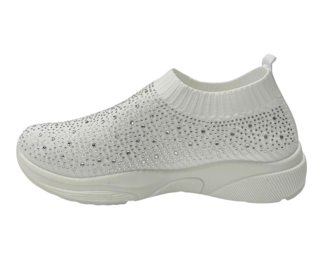 Diamante Socks Slip On Trainers