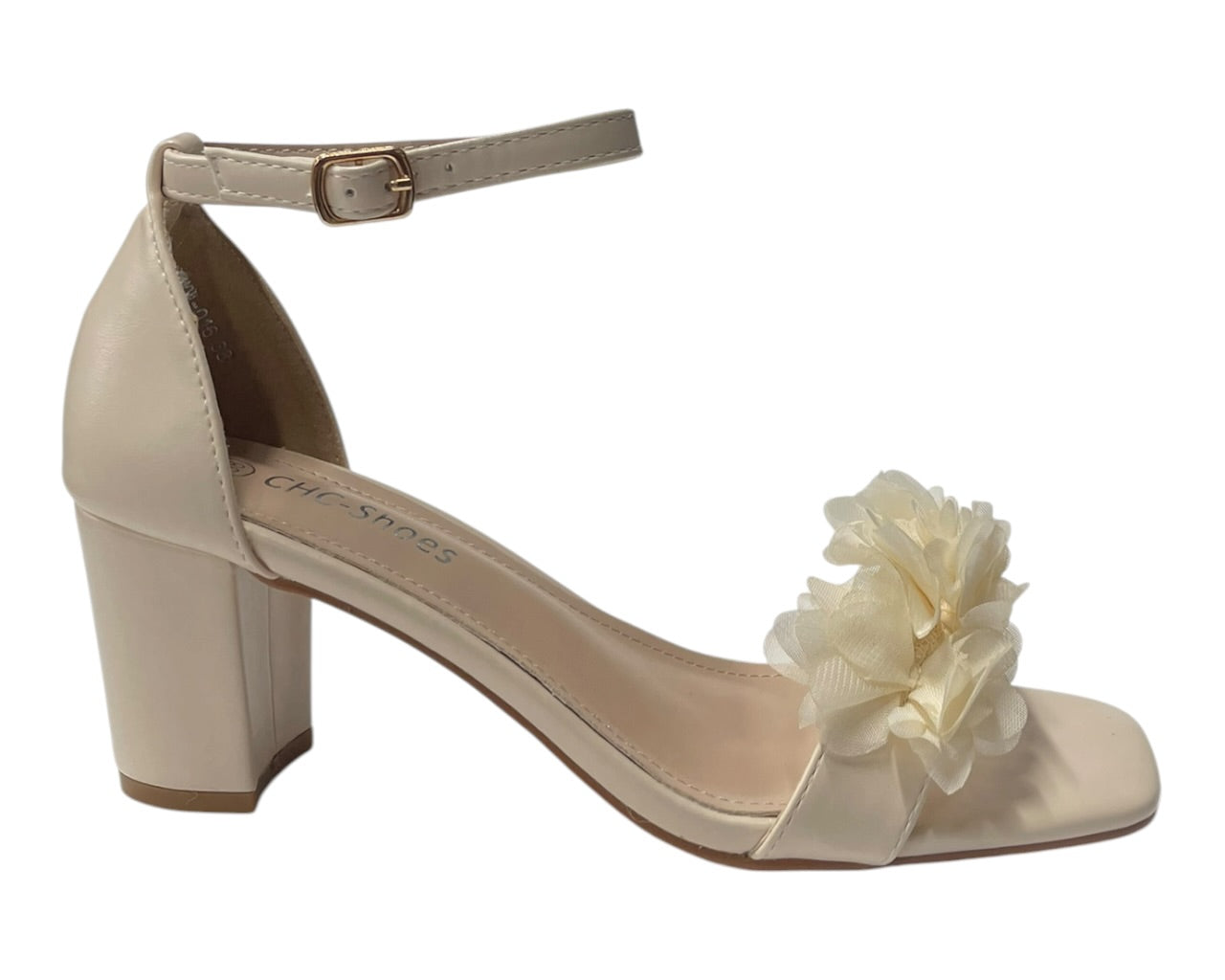 Floral Block Heel Open Toe Sandals