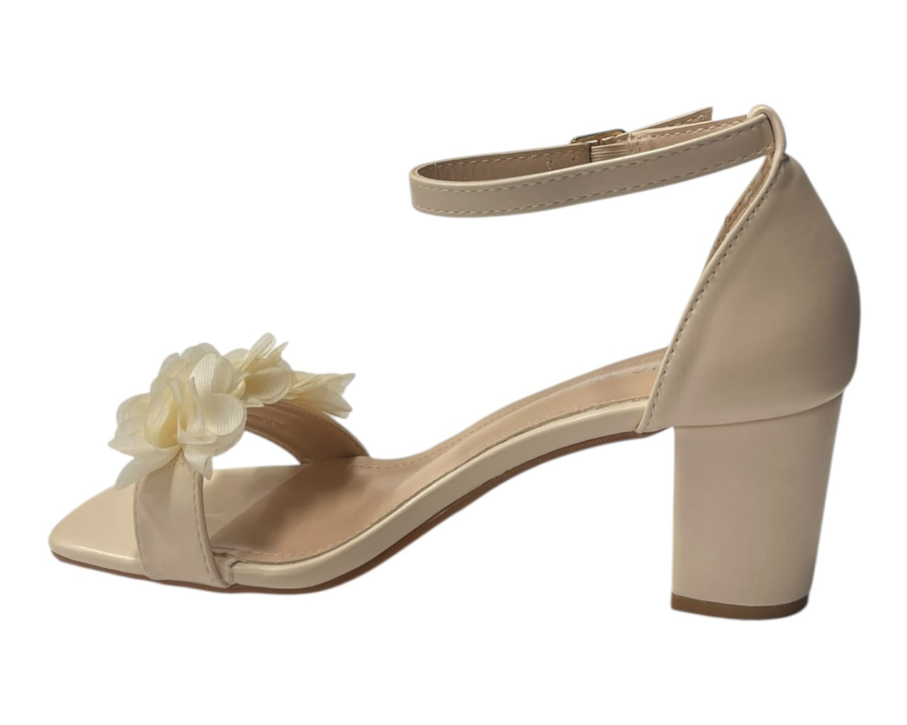 Floral Block Heel Open Toe Sandals