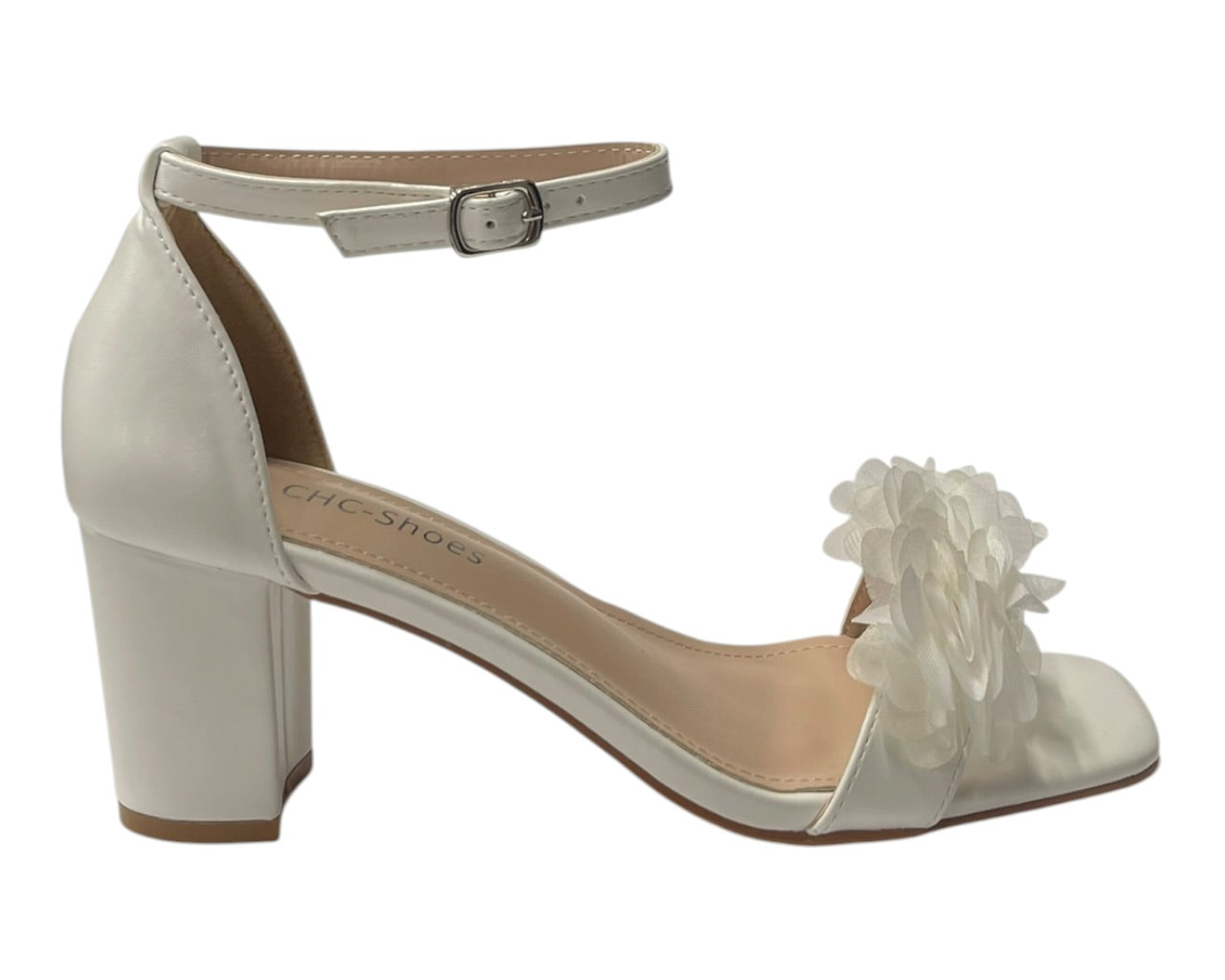 Floral Block Heel Open Toe Sandals