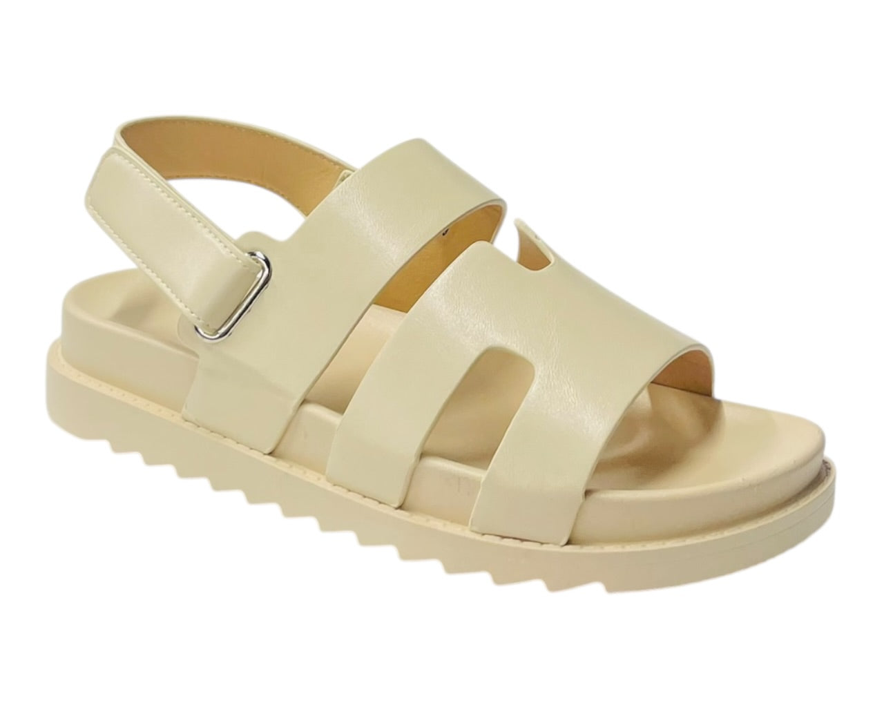 Cut Out Strap Chunky Flatform Sandals